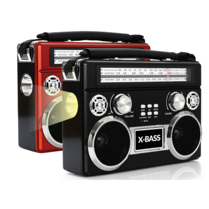 Supersonic Portable 3 Band Bluetooth Radio with Flashlight & 10 Hour