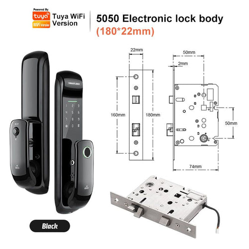 Electronic Fingerprint Biometric Frosted Panel Digital Smart Door Lock